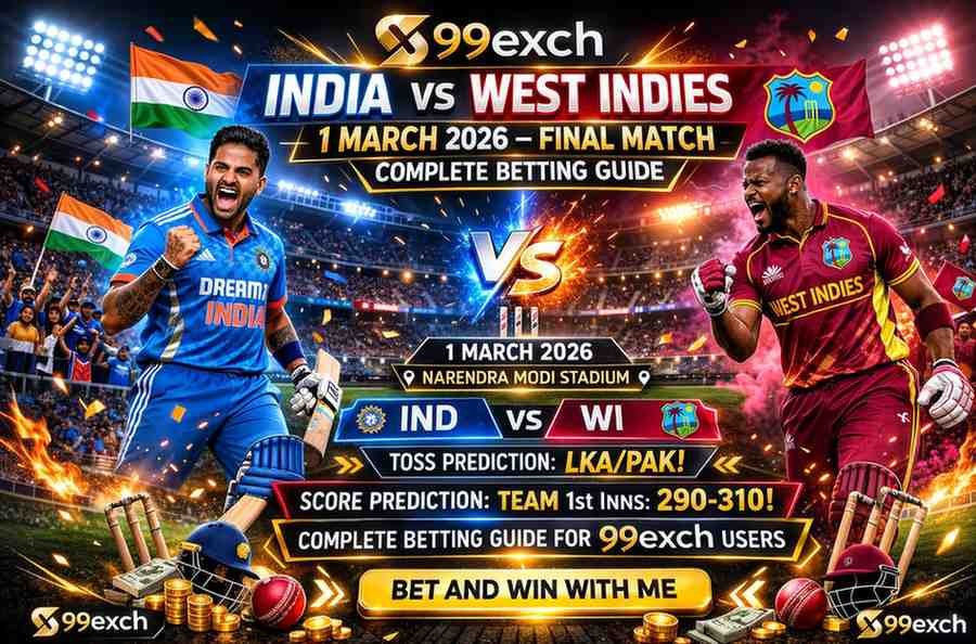 India vs West Indies T20 2026 online betting
