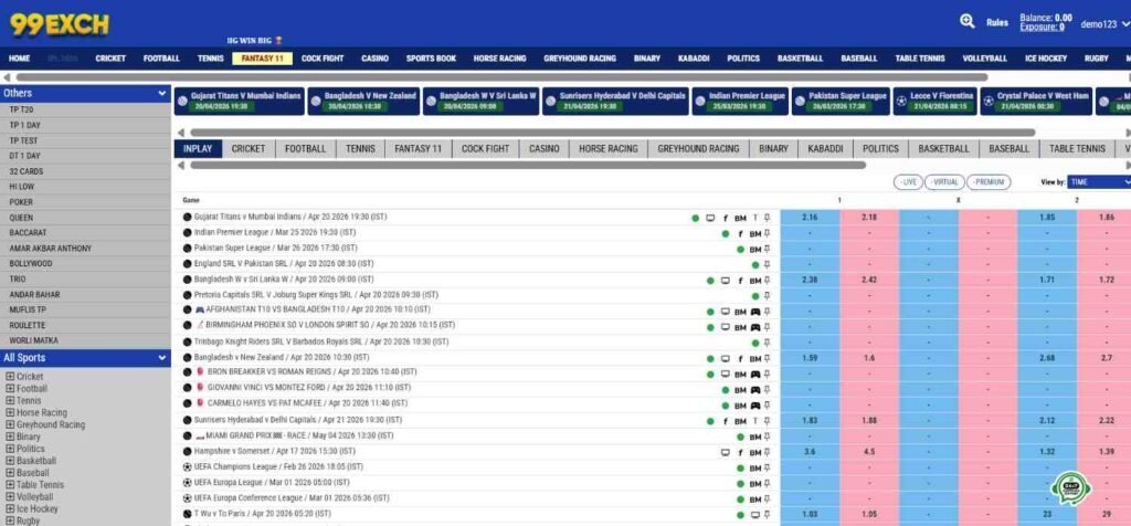 SRH vs DC betting id