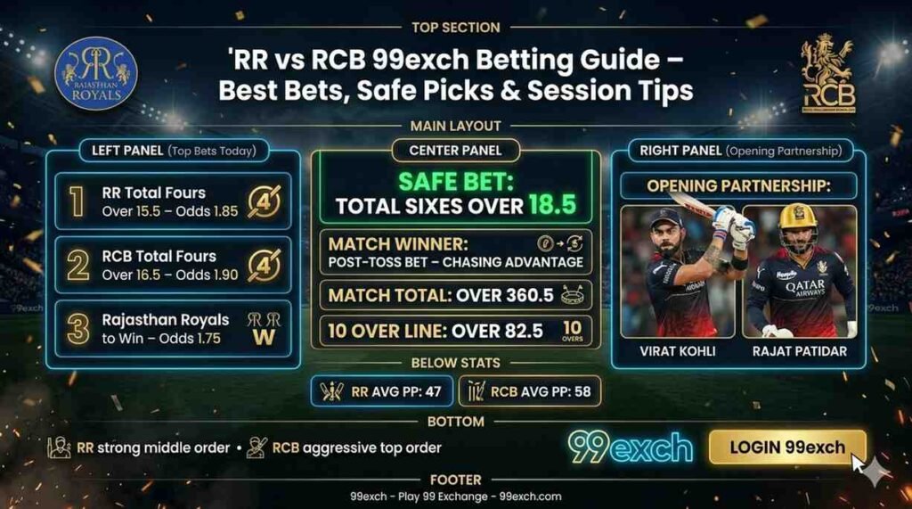 RR vs RCB 99exch betting tips