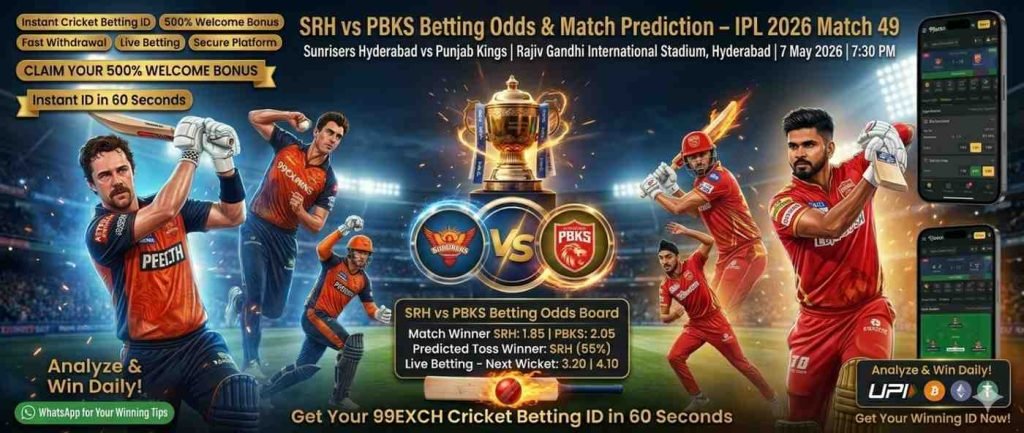 SRH vs PBKS betting ID