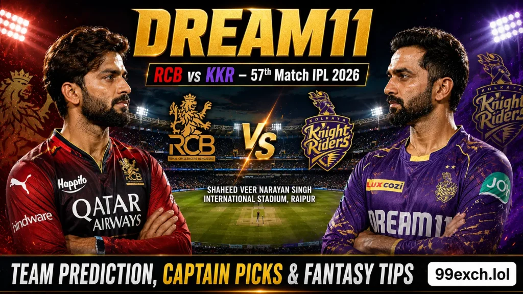 RCB vs KKR Dream11 team prediction