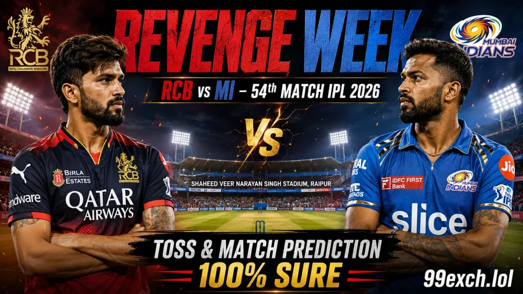 RCB vs MI toss and match prediction