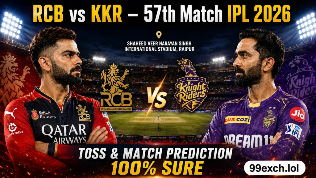 RCB vs KKR toss and match prediction