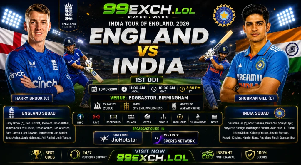 England vs India 1st ODI