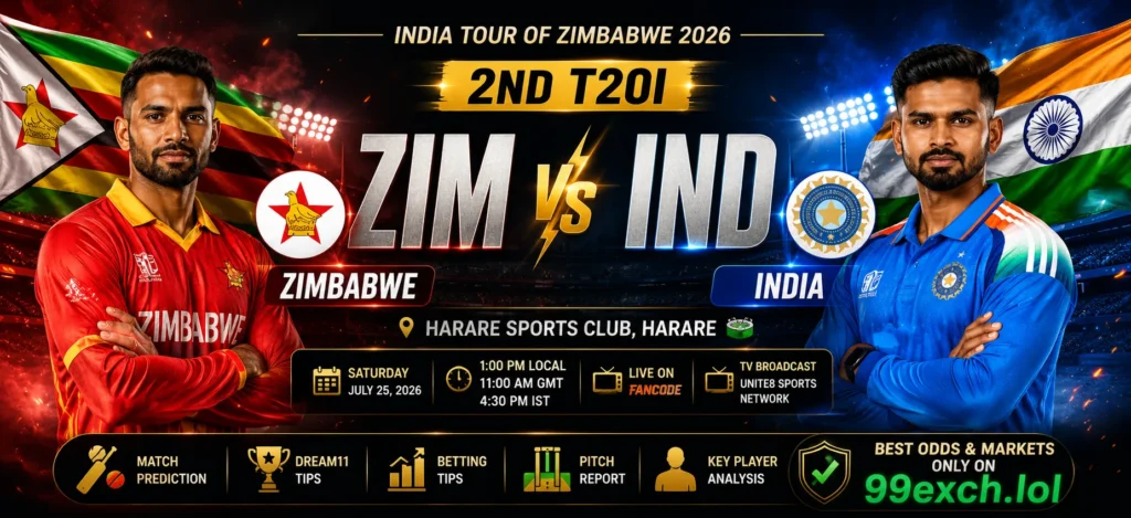 Zimbabwe vs India 2nd T20I match prediction