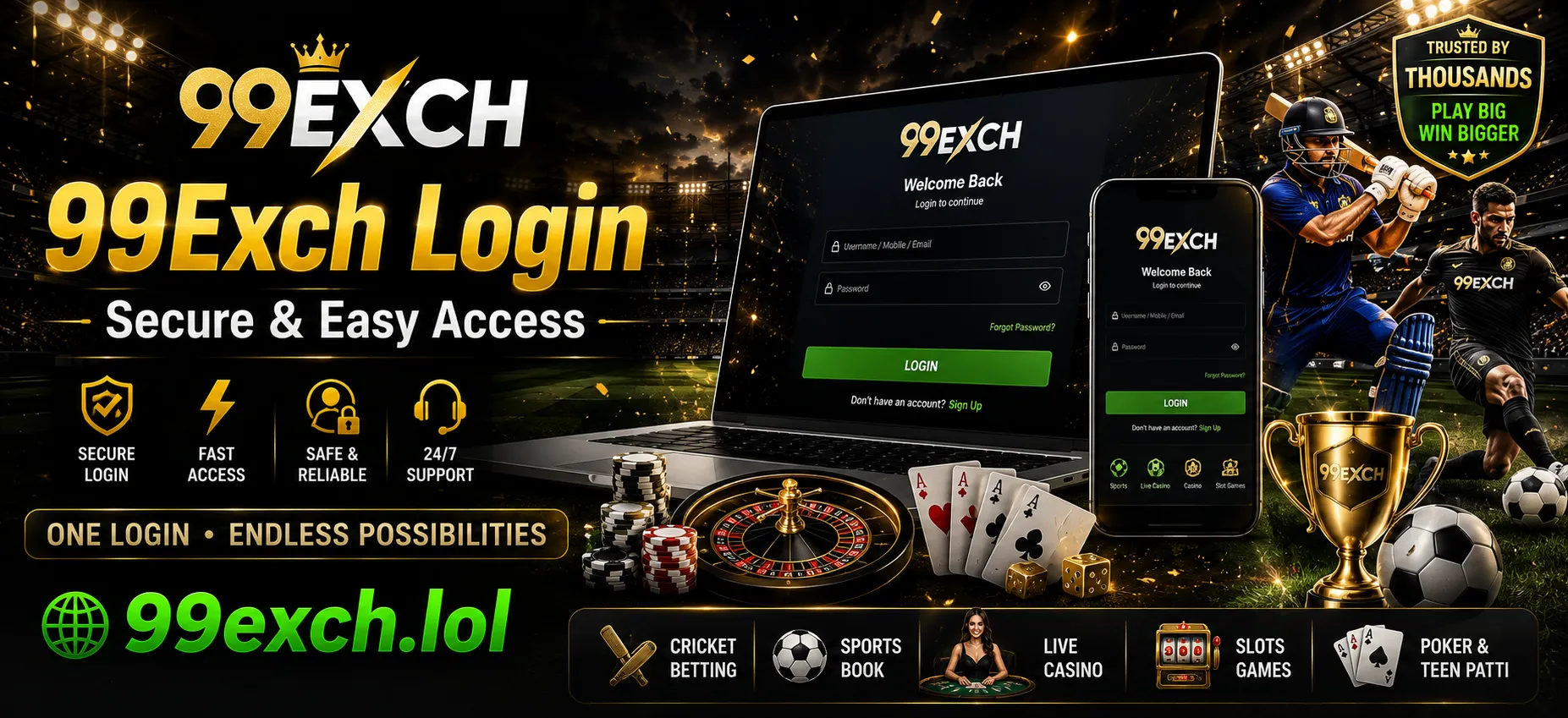 99Exch Login – Secure Easy Access to Cricket Betting ID