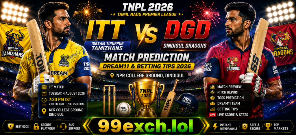 IDream Tiruppur Tamizhans vs Dindigul Dragons match prediction
