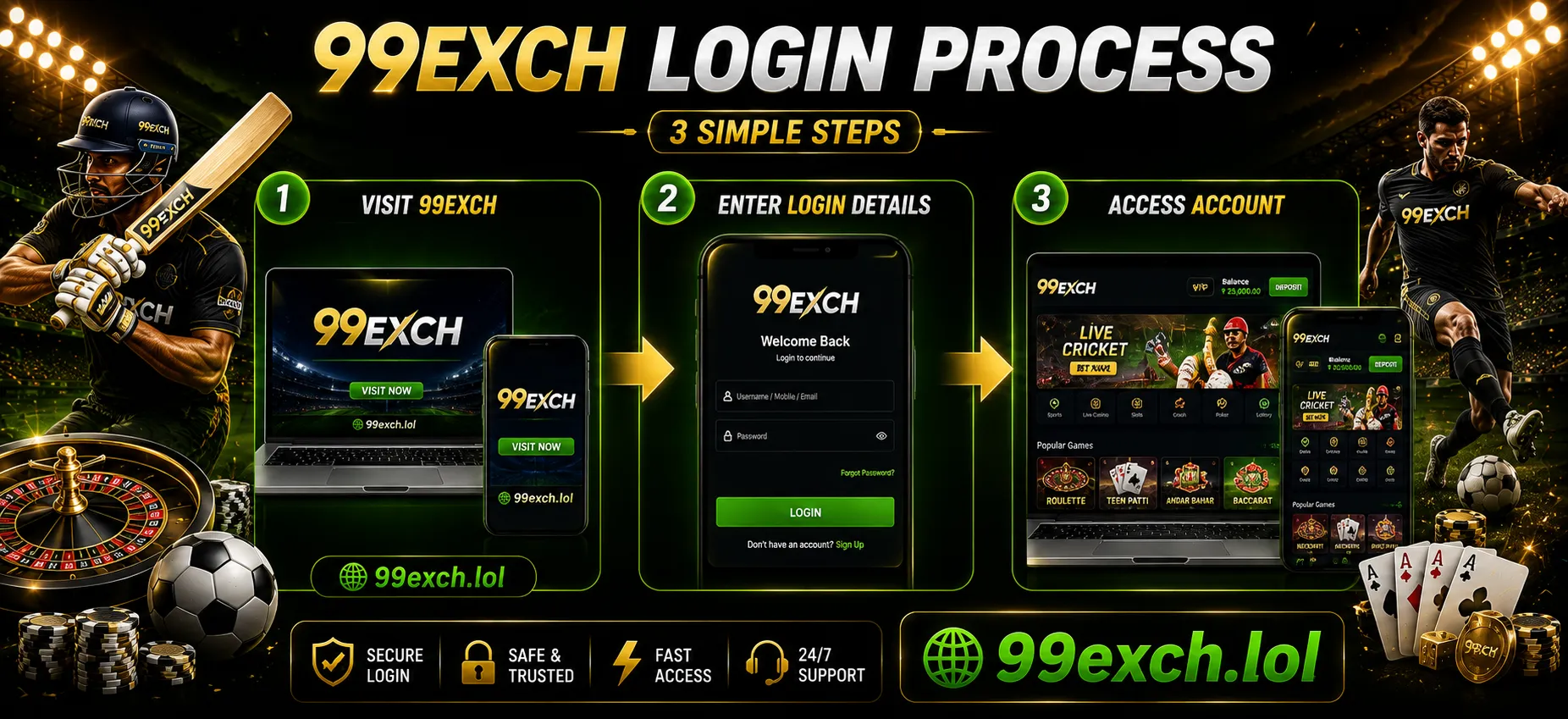 99Exch Login Process Step by Step