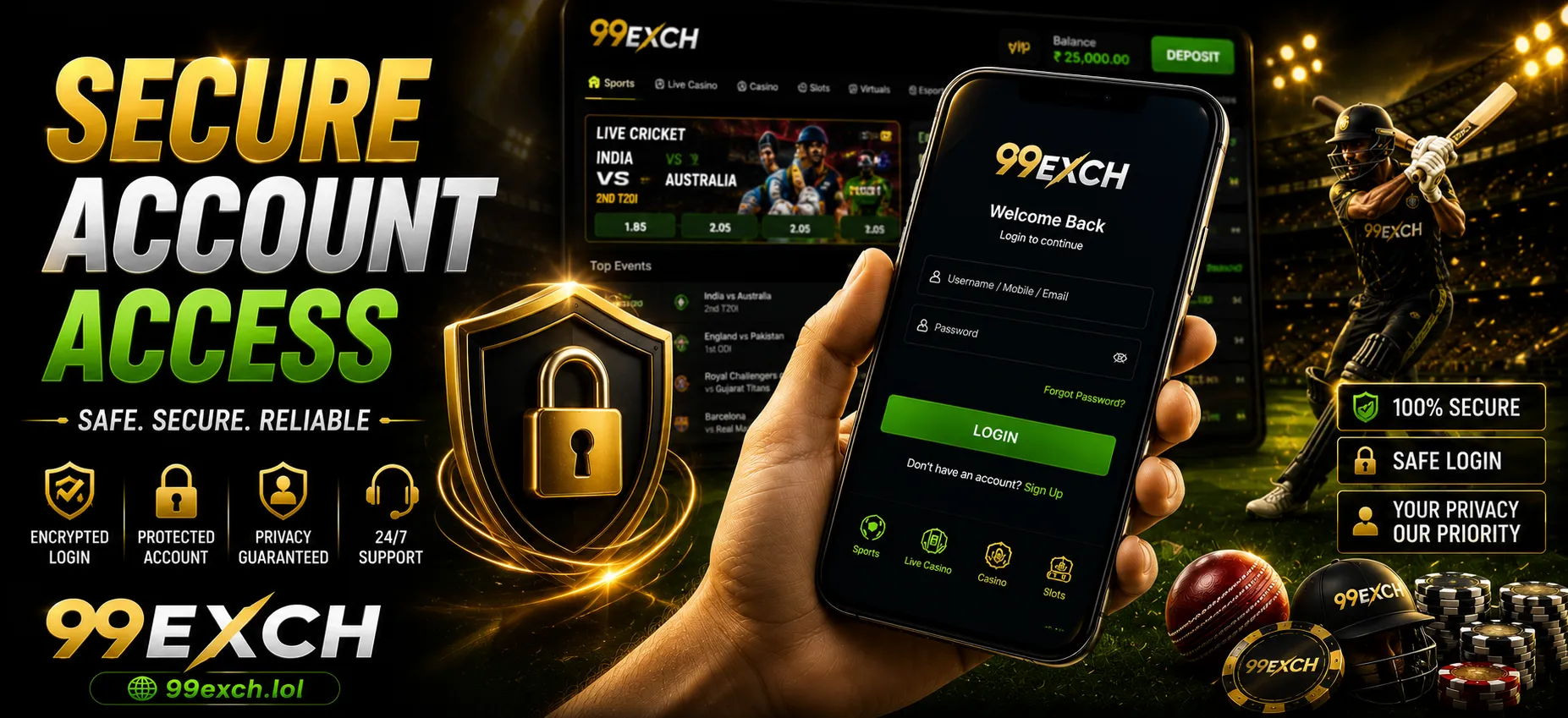 Secure Account Access – 99Exch Login