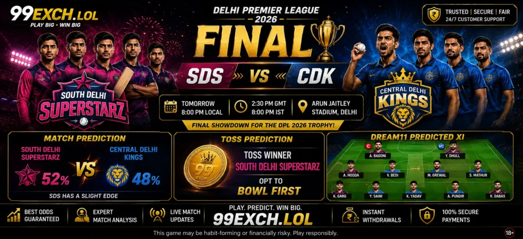 SDS vs CDK Final match prediction