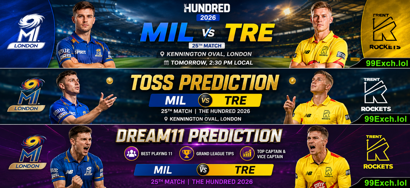 The Hundred 2026 – MI London vs Trent Rockets