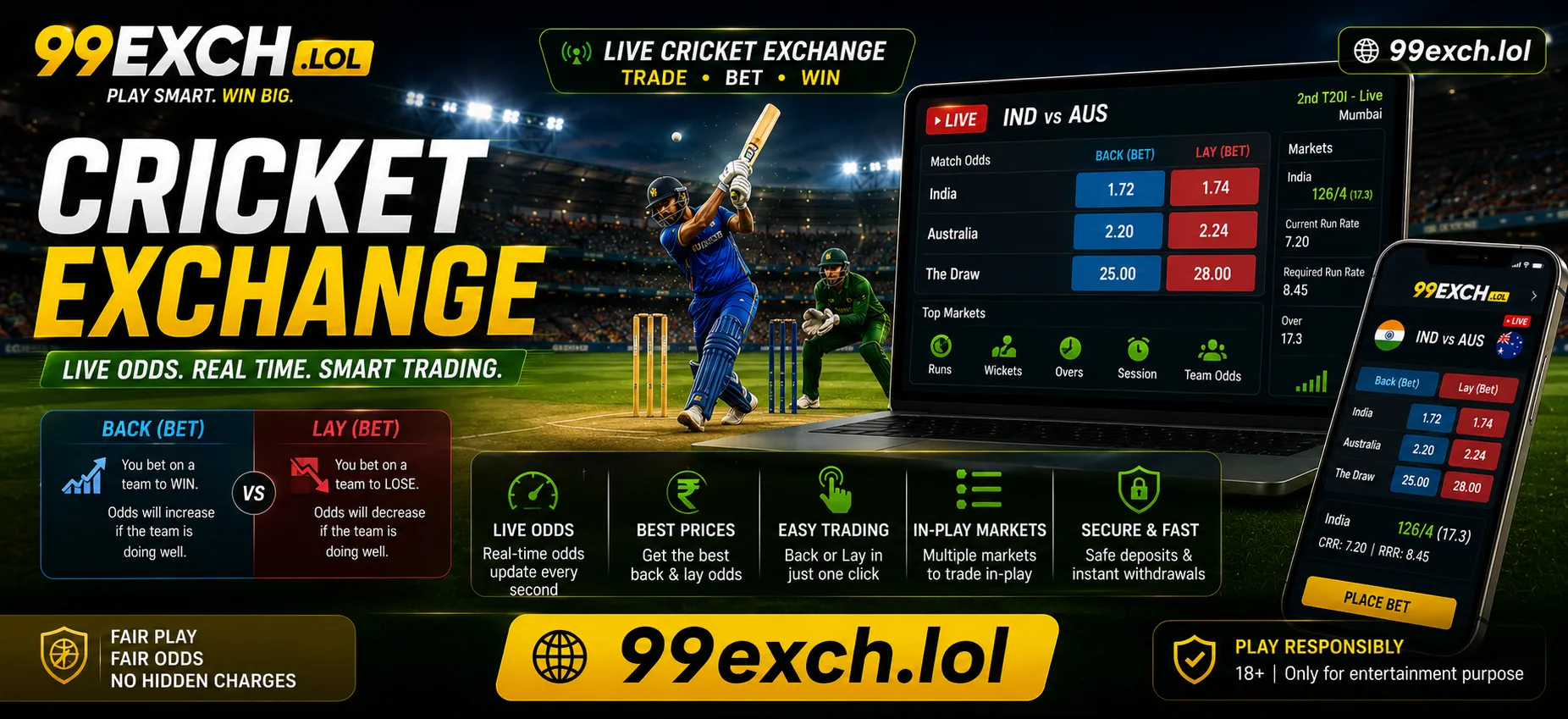 99exch Cricket Exchange - Betting Exchange Platform