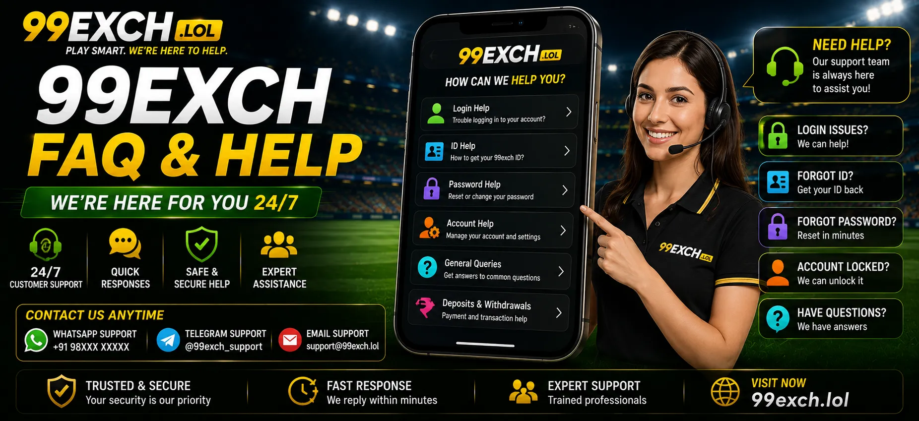 99exch FAQ Help - 24/7 Customer Support