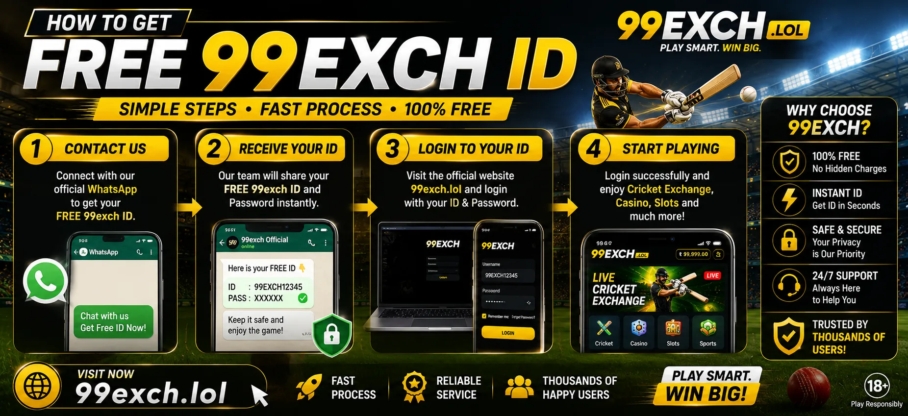 How to Get Free 99exch ID - Step by Step Guide